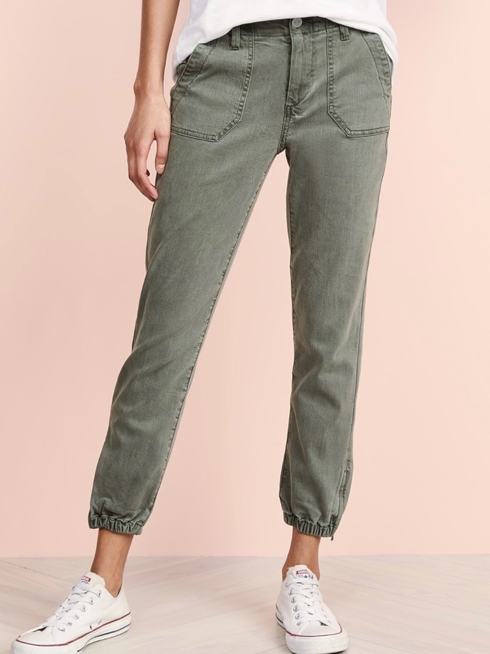 Paige Mayslie Jogger Khaki Size 24 | Utility Cargo Jogger Pants